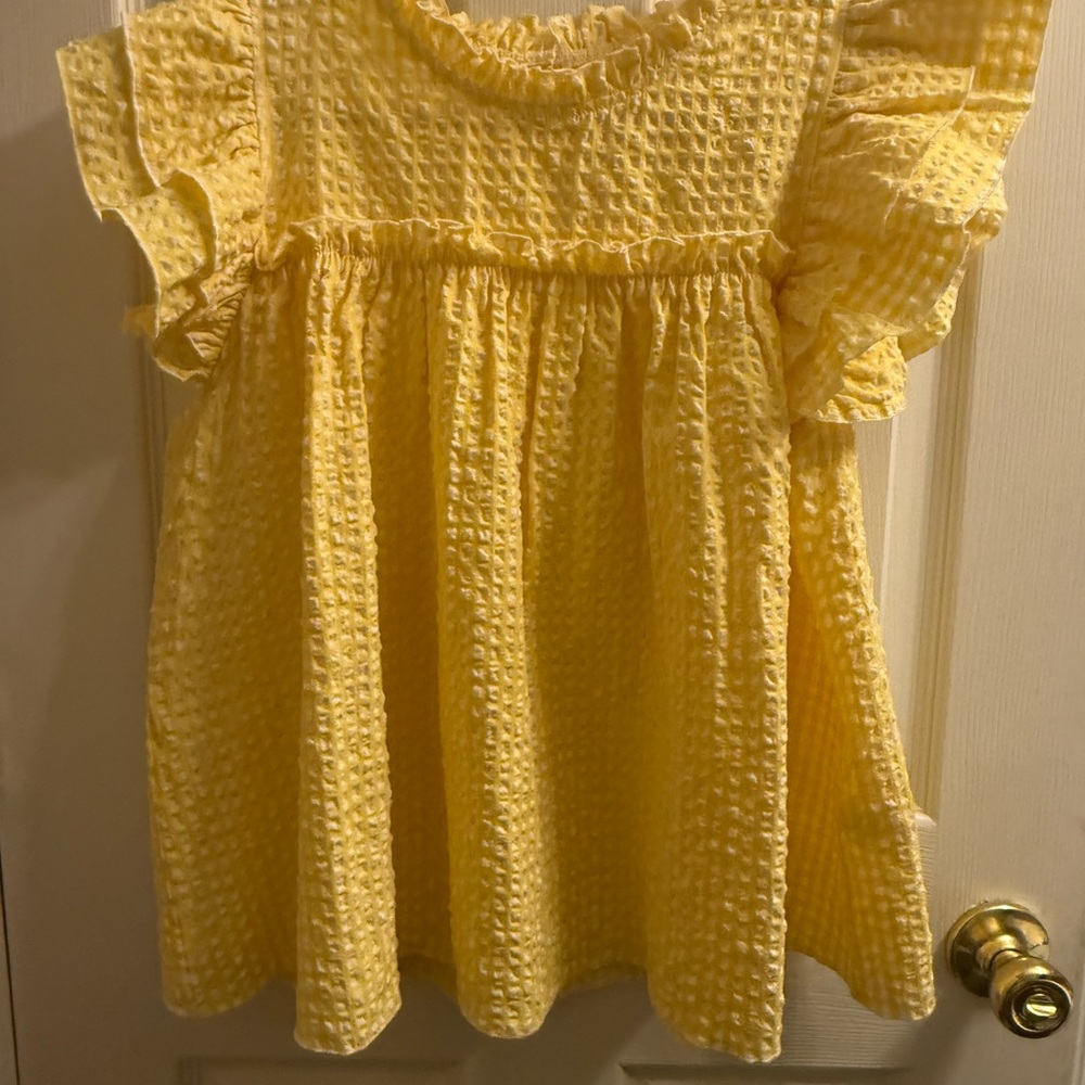 BiBi Sunny Yellow Ruffle Top
